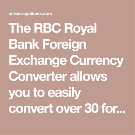 royal bank currency conversion